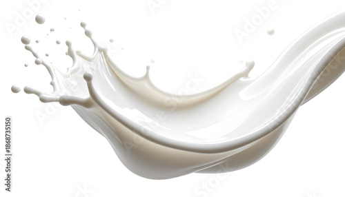 Creamy Cascade: A dynamic display of fluid artistry. This image captures the essence of pure refreshment and purity