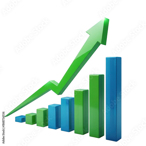 Graphical chart showing increase, isolated on white background Free Download Graphical chart showing increase, isolated on white background - GFXLoad
