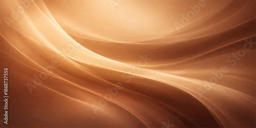 Abstract golden and red background with flowing silk waves and soft satin fabric texture in a smooth liquid motion vector design