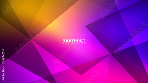 3D colorful abstract background overlap layer on dark space with polygon effect decoration. Modern graphic design element cutout style concept for web banner, art, flyer, card, or brochure cover