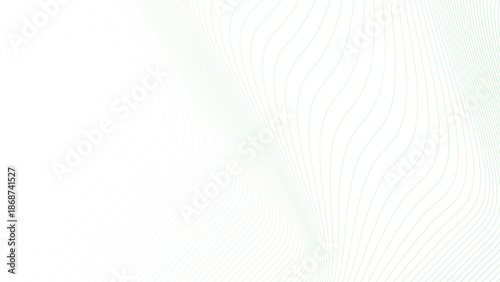 Minimalist Green Vector Waves Background 