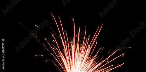 Bright fireworks spectacle, Spectacular fiery displays illuminate dark skies beautifully