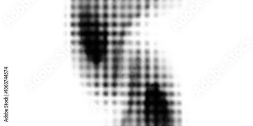 Dotted gradient halftone background. Horizontal seamless dotted pattern in pop art style. Abstract modern stylish texture. Fade gradient black and white half tone background. Eps10