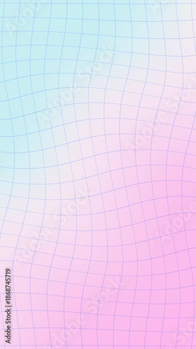 Seamless loop of a slow-moving wave presentation background with a blue and pink gradient and clean grid lines in notebook style abstract animation - 4K vertical video.
