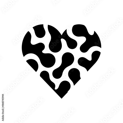 Heart made of flowing shapes symbolizing diversity, inclusion, unity, and acceptance across communities.