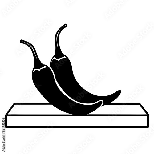 Vibrant Red Chili Peppers on Rustic Wooden Table