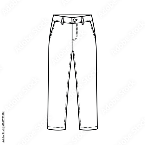 White chino trousers vector illustration