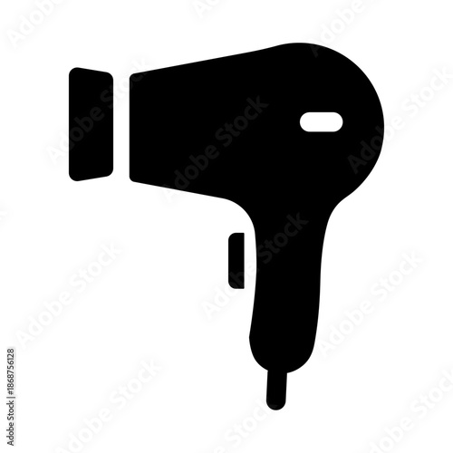 ドライヤーのシルエットアイコン素材