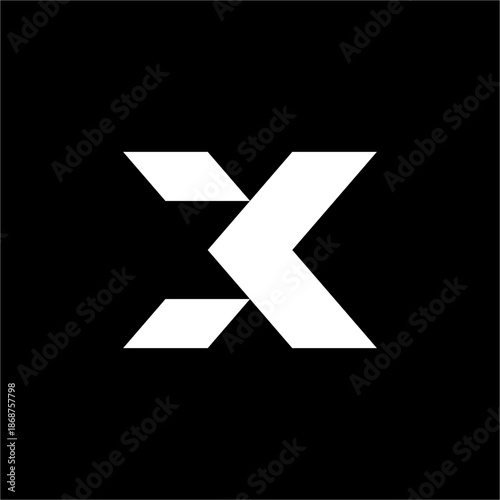 The sharp, dynamic XK or KX letterform with intersecting lines suggests strategic connectivity, forward-thinking vision, and elite technology.