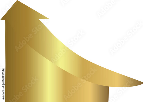 Gold Arrow Pointing Upward