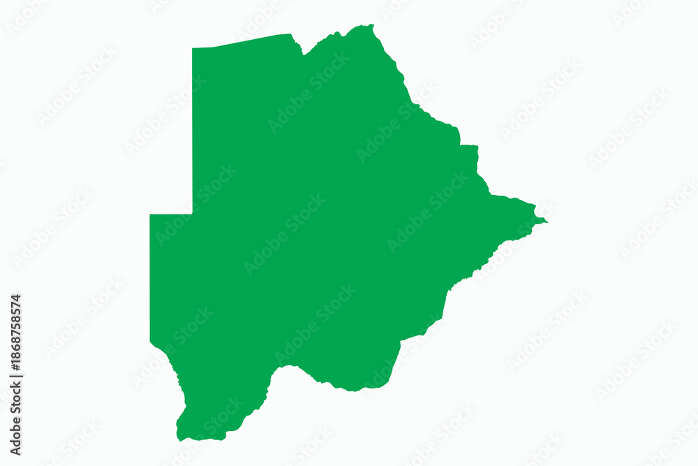 Obraz premium Vector graphic artwork suitable for print and web containing flat detailed map of BOTSWANA