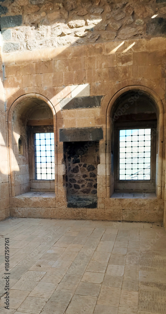 Obraz premium Ishak Pasha Palace, Dogubeyazit. Architectural details, close-up, interiors.