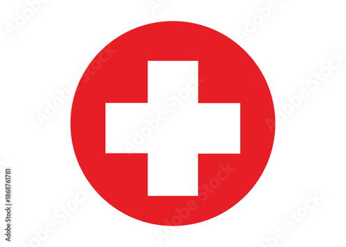 Red Cross Symbol: The universal emblem of healthcare, a vibrant red cross set against a clean backdrop, instantly recognizable and conveying messages of aid and support.