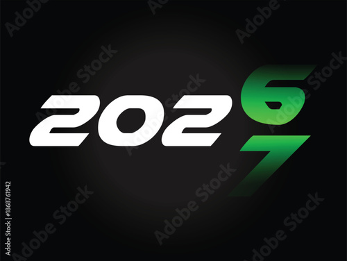 New year 2026-2027 concept: A visually compelling graphic symbolizes the transition from 2026 to 2027, the numbers artfully integrated against a sleek background, representing progress.