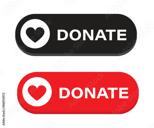 Donation Icon: A striking visual representation of charitable giving, featuring a heart symbol alongside the word DONATE to encourage generosity and support. 