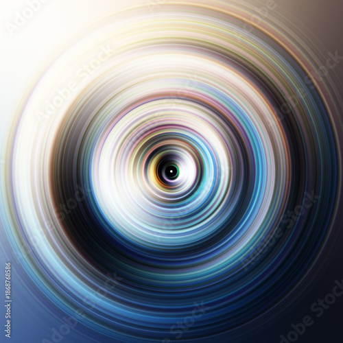 Colorful radial motion effect. Abstract rounded background. Color curves and sphere. Multi color gradient rings and circles wallpaper. Colored texture backdrop and banner.