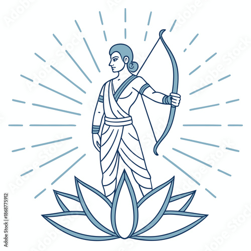 Decorative colorful vector illustration isolated on white background