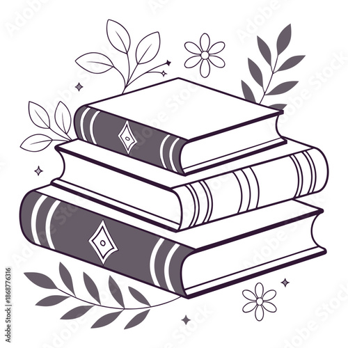 Decorative colorful vector illustration isolated on white background