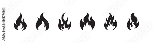 Fire Flame Icon set. Flame Icon set modern flat vector design. Burning Flame Icon on white background. vector illustration. eps10