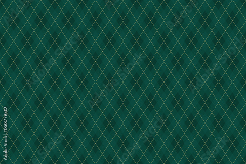 Argyle pattern seamless background in dark green and yellow for eco and natural branding