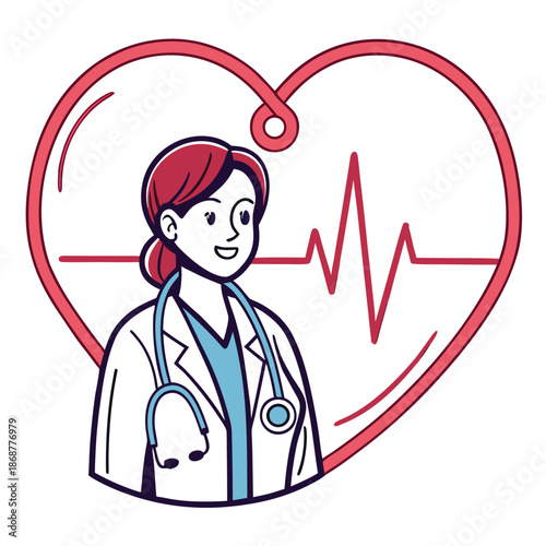 Decorative colorful vector illustration isolated on white background