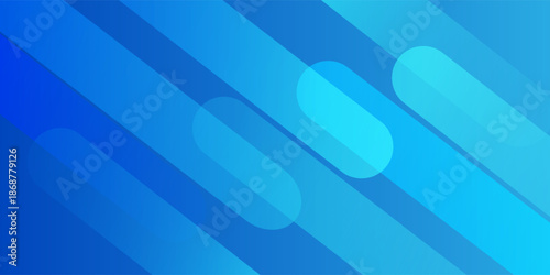 Abstract blue background with diagonal lines. Dynamic shapes composition. Vector illustration