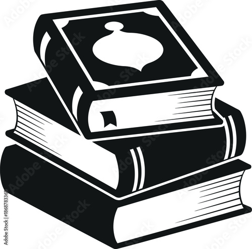 Ramadan kareem holy quran books stack islamic knowledge spiritual growth