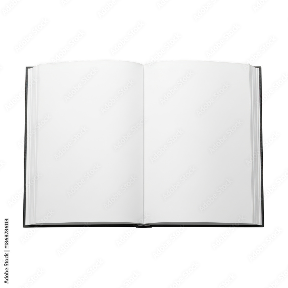 Naklejka premium Open book pages isolated on transparent background