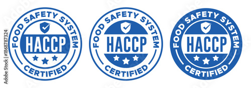 HACCP Certified Food Safety Label and Badge Vector – Quality Hygiene Compliance Icon