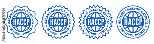 HACCP Certified Food Safety Label and Badge Vector – Quality Hygiene Compliance Icon