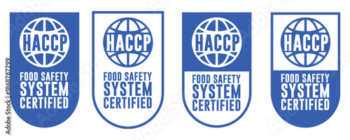 HACCP Certified Food Safety Label and Badge Vector – Quality Hygiene Compliance Icon