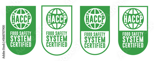 HACCP Certified Food Safety Label and Badge Vector – Quality Hygiene Compliance Icon