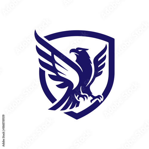  Eagle and shield logo emblem design,