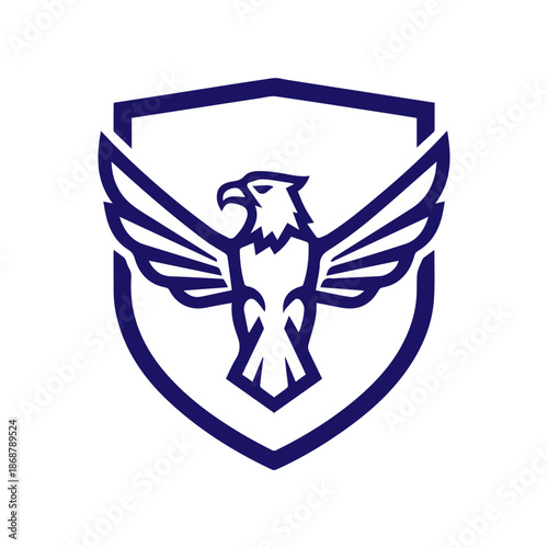  Eagle and shield logo emblem design,