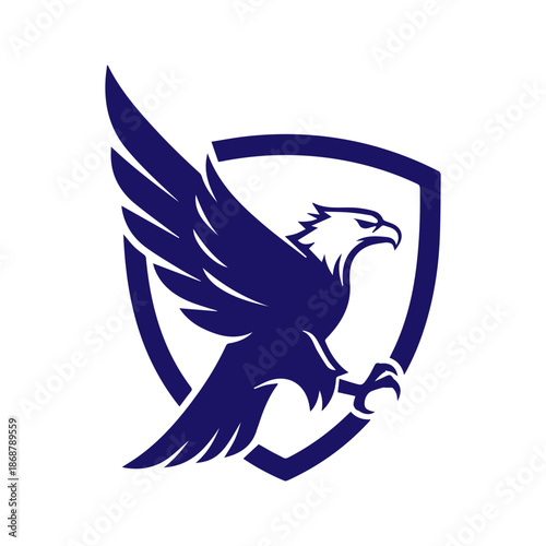  Eagle and shield logo emblem design,