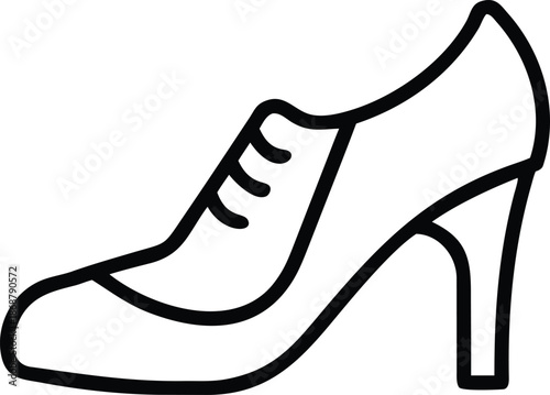Black high-heeled women's shoes vector