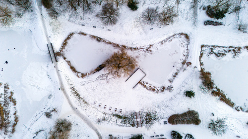 The face of a winter lake