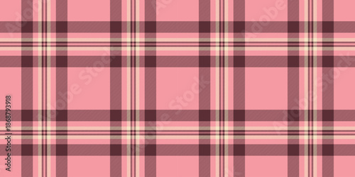 Formal textile vector plaid, french fabric background pattern. Rug tartan seamless check texture in red and light colors.