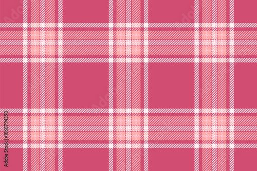 Gentle texture background seamless, frame plaid tartan check. Merry pattern textile fabric vector in red and lavender blush colors.