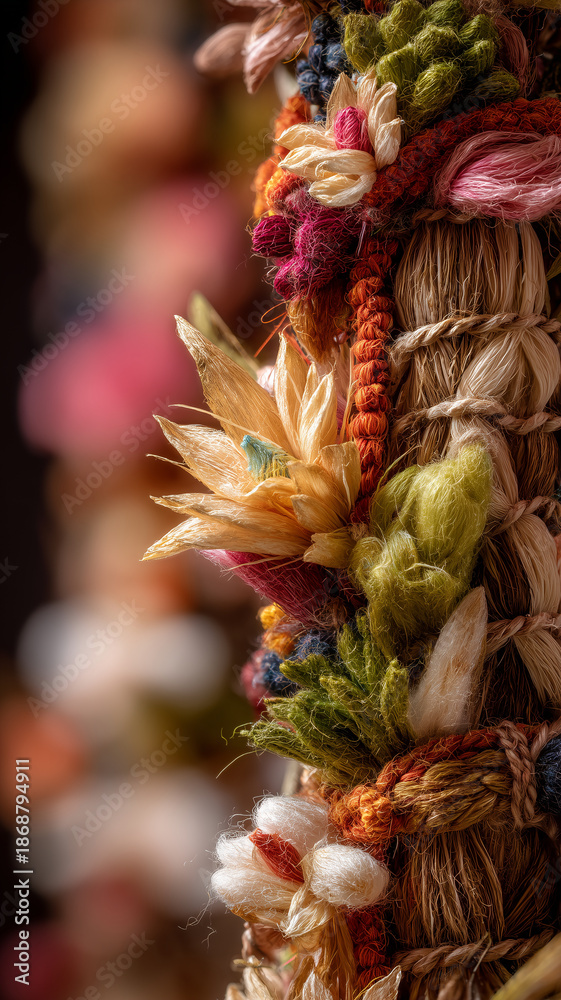 Fototapeta premium Handmade Palm Decoration — Traditional Palm Sunday Craft Detail