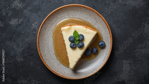 Delicious Cream Pie With Fruits on Wooden Table During Daylight