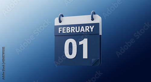 February First Calendar Page