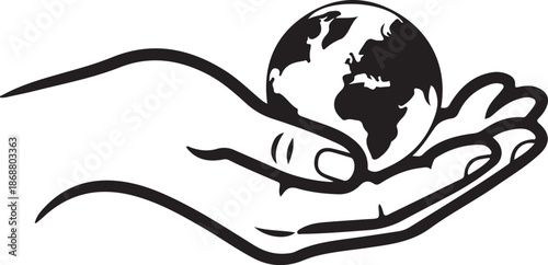 World at hand Vector Art, Icons, and Graphics for designers