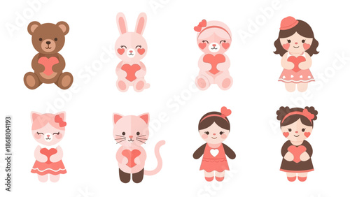 Cute Cartoon Characters and Animals Collection.