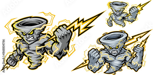 Tornado mascot character electric power