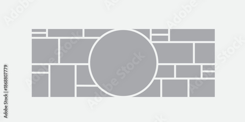 Templates collage seventeen frames photos parts, picture or illustration. Vector frames. Board and branding Presentation. Creative theme. Moodboard. 17 photos. Poster frame mockup. Collage concept.