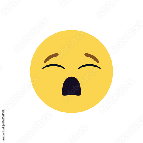 crying face sad mouth open desperate cry pool of tears emoji symbol sign icon vector illustration isolated flat