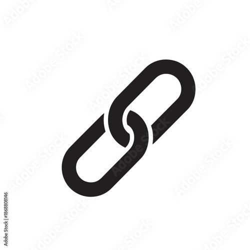 Steel link chain connection flat icon