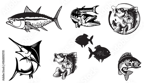 Fish Bundle Set Collection Vectors