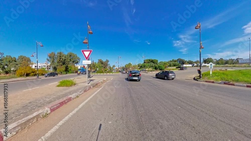 POV from a car driving around in Fez, Morocco